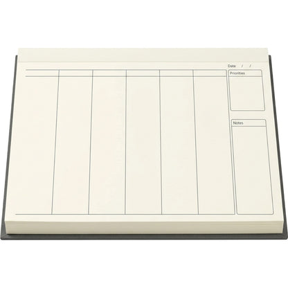 Morun A4 Undated Weekly Planner Pad 52 Sheets Ivory and Charcoal - Product view