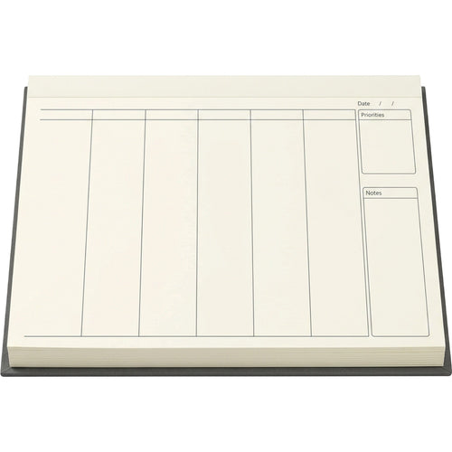 Morun A4 Undated Weekly Planner Pad 52 Sheets Ivory and Charcoal - Product view