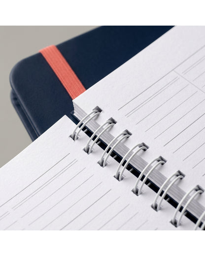 Morun B6 Undated Daily Planner 320 Pages Navy and Coral - Detail view