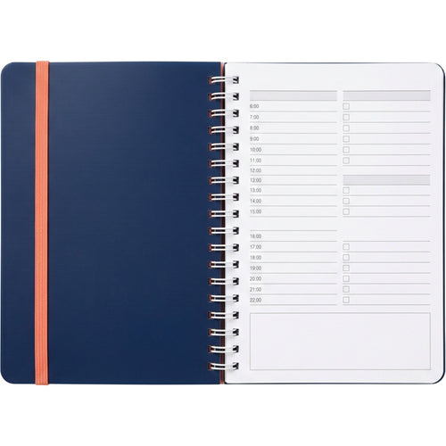Morun B6 Undated Daily Planner 320 Pages Navy and Coral - Product view
