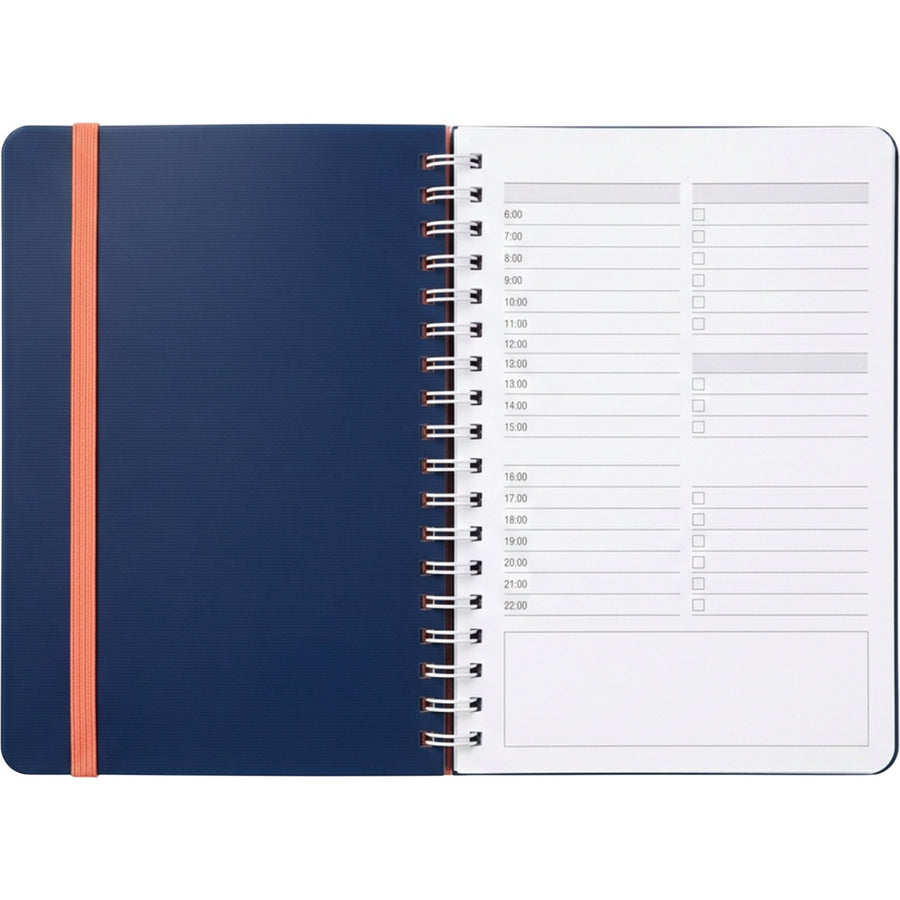 Morun B6 Undated Daily Planner 320 Pages Navy and Coral